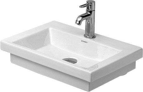 Outlet - Duravit 2nd Floor håndvask UDEN hanehul - 500mm - slebet underkant