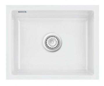 Lavabo Mera 50 U porcelænskøkkenvask - Krom afløb Lavabo Mera 50 U porcelænskøkkenvask - Krom afløb