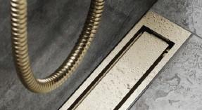 Unidrain Highline ramme - Børstet messing - 700/12 mm