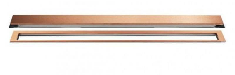 Unidrain afløb 700 mm/15 mm ramme - Børstet kobber