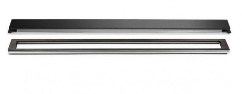 Unidrain afløb 700 mm/12 mm ramme - Børstet sort