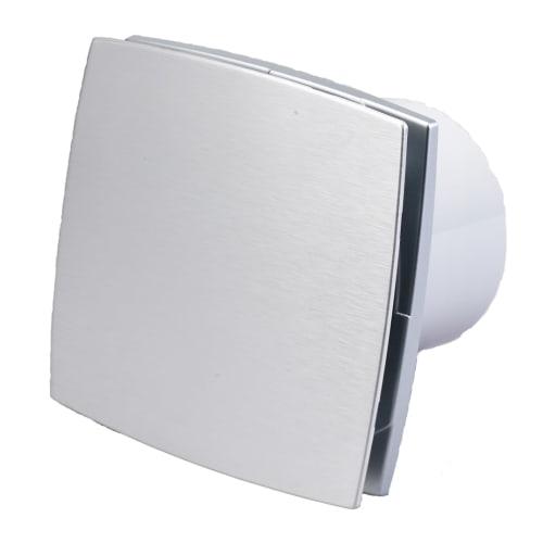 Duka EL 700Q TH Ventilator med fugtstyring & timer Ø100 mm, Børstet stål
