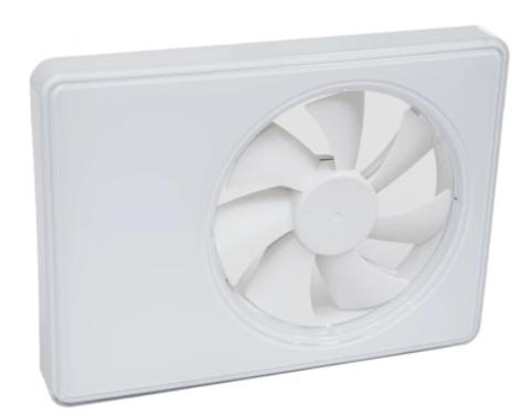 Duka Smart fan med fugt (hygrostat) og tidstyrring Ø100/125 mm - Hvid