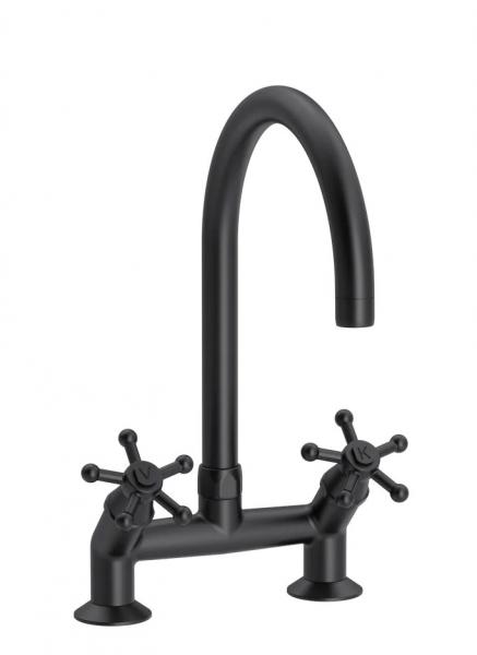 Toni Christiansborg 2-huls køkkenbatteri 45 grader - Satin black