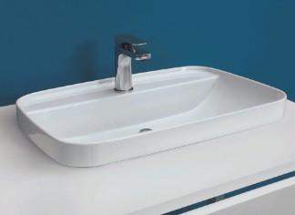 Lavabo TriBeCa 60 håndvask t/nedfældning eller bord - 1 hanehul - Mat hvid