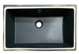 Lavabo Slim 50 håndvask t/underlimning -  Med overløb - Mat sort