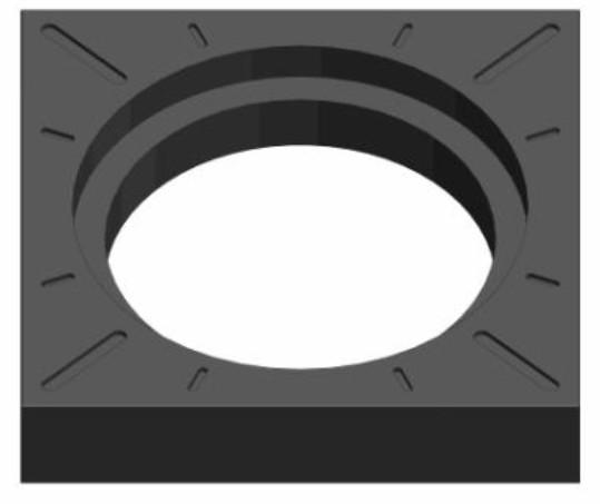 Lauridsen 315 x 100 mm firkantet karm m/ fals - Høj model