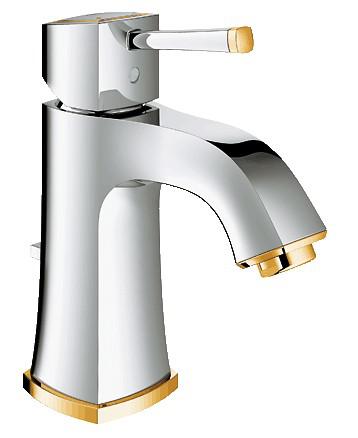 Grohe Grandera M håndvaskarmatur m/bundventil - Krom/guld