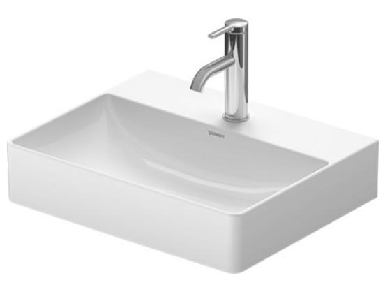 Duravit Durasquare 50 bowlevask op til væg - Med 1 hanehul - Uden overløb