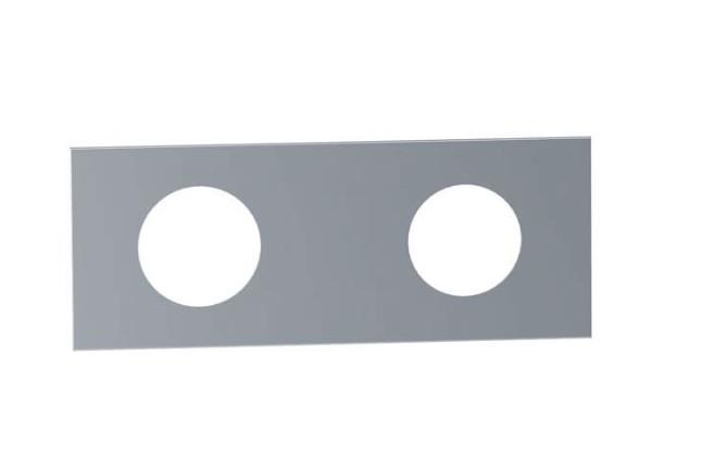 Vola 3002 2-huls d&aelig;kplade - 153x60 mm - &Oslash;36/&Oslash;33 mm - Mat sort