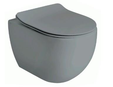 Lavabo Glomp rimless væghængt toilet - Mat grå