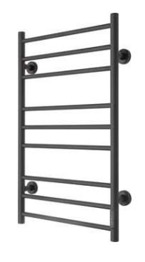 TVS Eldo 9 håndklædetørrer lige - 53x86 cm - Sort TVS Eldo 9 håndklædetørrer lige - 53x86 cm - Sort