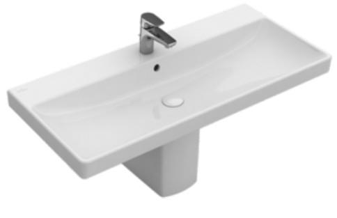 Villeroy & Boch Avento h&aring;ndvask 80 m/hanehul og 2 forlokket huller - Hvid