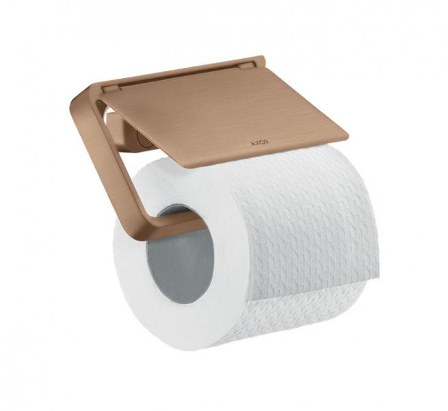 Axor Universal Softsquare toiletpapirholder m. låg - Børstet rødguld