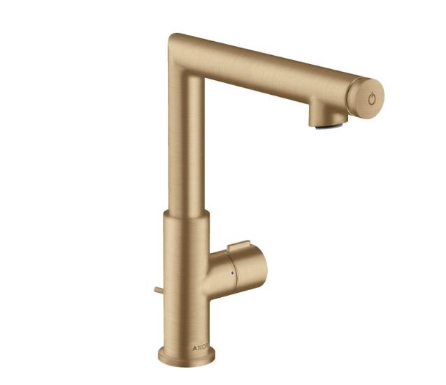 AXOR Uno Select 220 håndvaskarmatur m/bundventil - Børstet bronze AXOR Uno Select 220 håndvaskarmatur m/bundventil - Børstet bronze