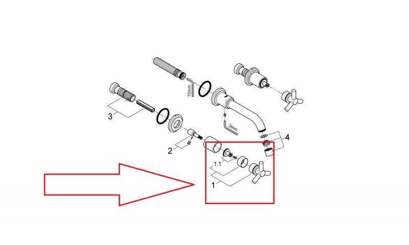 Grohe Nederland Overige / Greep, verkoop per: 1 x 1 stuk - 46635000