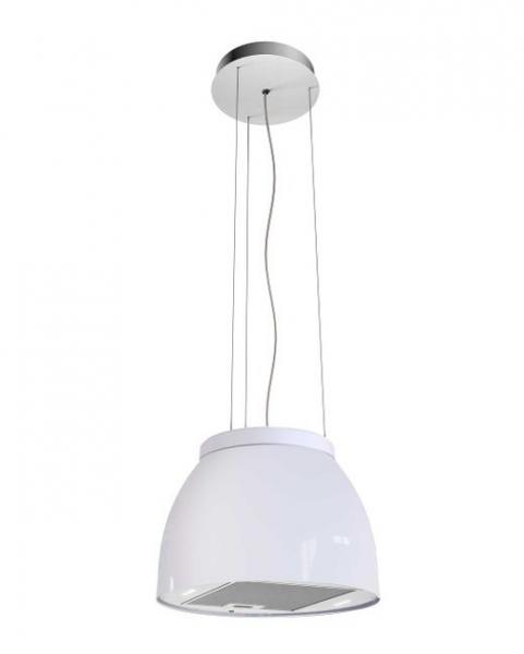 Eico Luna W - Link-2 frithængende wirehængt emhætte - Pearl white