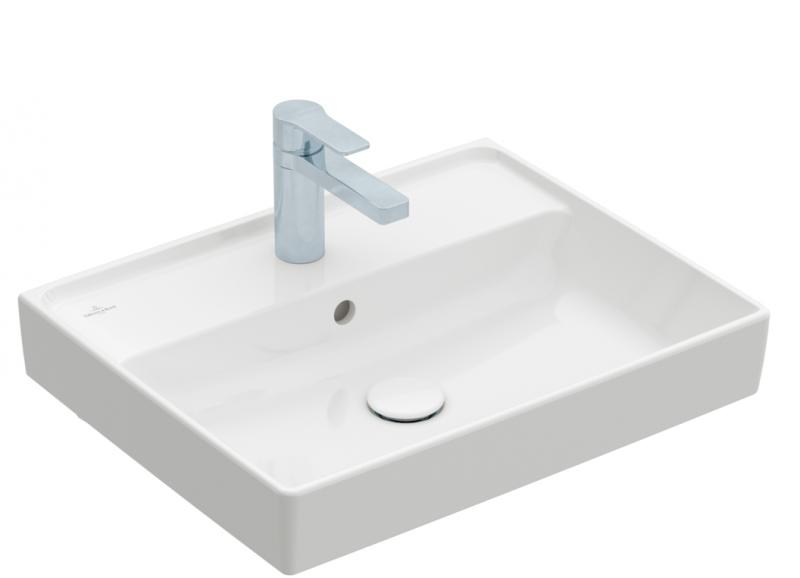 V&B Collaro 55 håndvask t/væg - 1/3 hanehuller