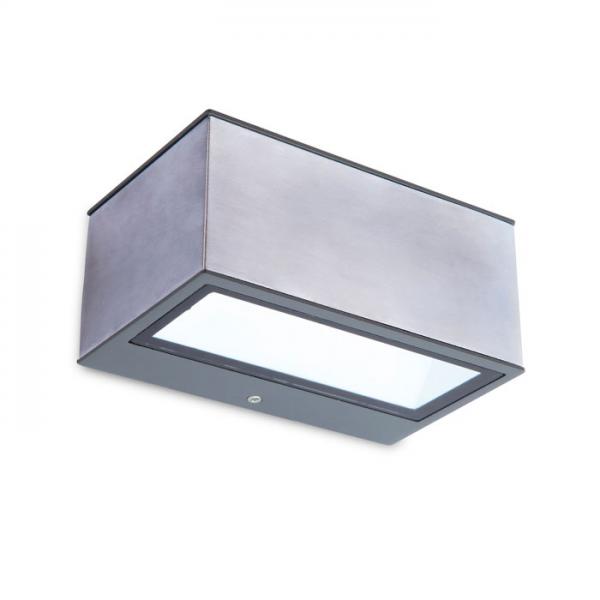 Lutec Architectural Gemini udendørslampe 14 x 6,5 cm - Rustfrit stål
