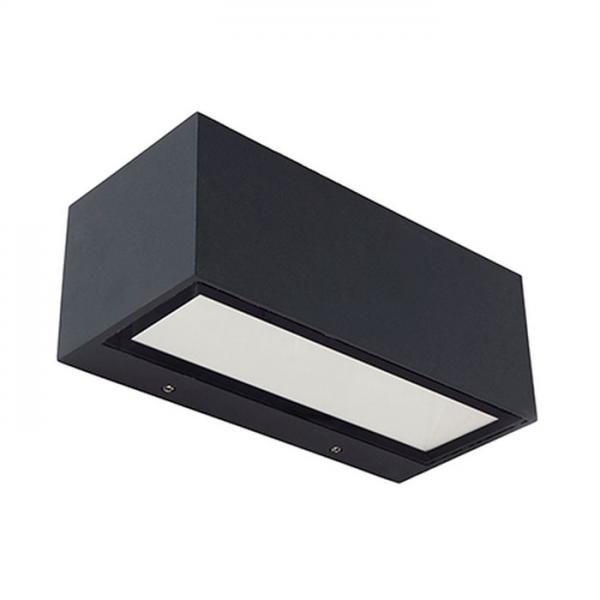 Lutec Architectural Gemini udendørslampe til væg 22 x 8,5 cm - Mat grå