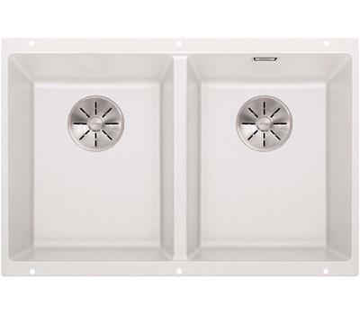 Blanco Subline 350/350-U dobbelt k&oslash;kkenvask - Hvid