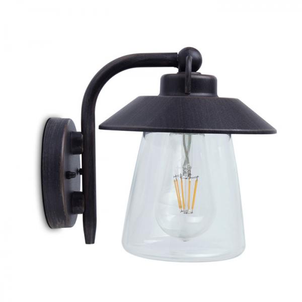 Lutec Tradition Cate udendørslampe til væg - Mat rust