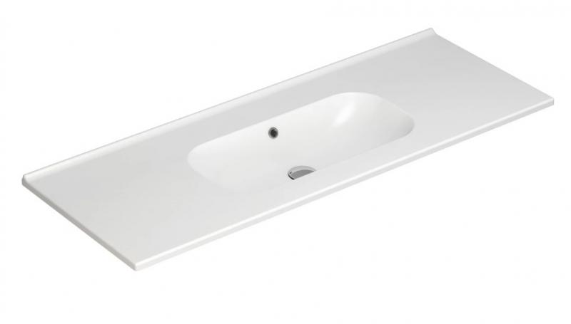 Dansani Luna Vask Kantate 121 cm porcelæn hvid u/hanehul