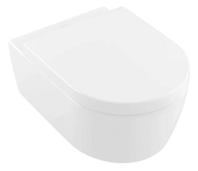Villeroy & Boch Avento Rimless væghængt toilet m/Ceramic+ inkl. sæde - Hvid