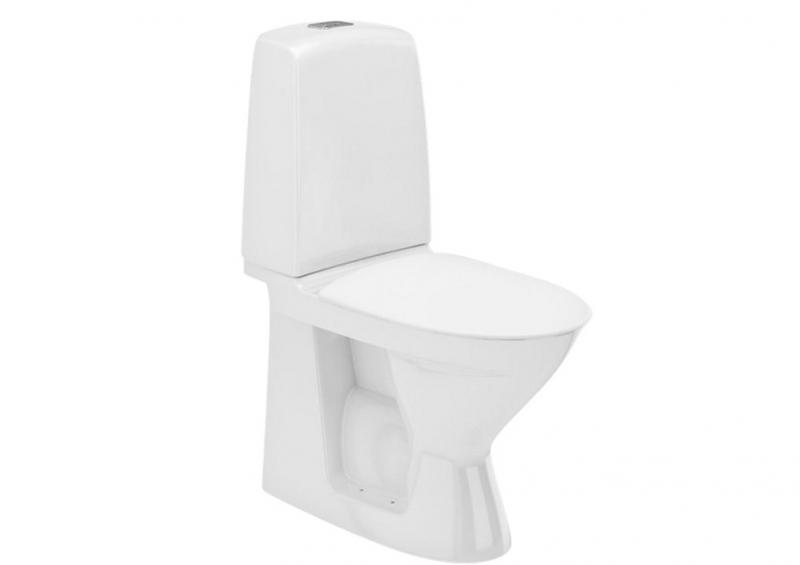 Ifö Spira gulvtoilet 6260 til limning m/Rimfree og Ifö Clean - Med S-lås