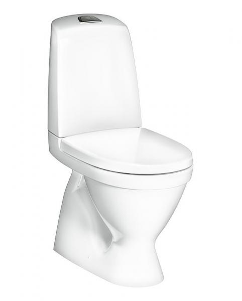 Gustavsberg Nautic 1500 toilet m/S-lås, åben skyllerand, C+ og sæde