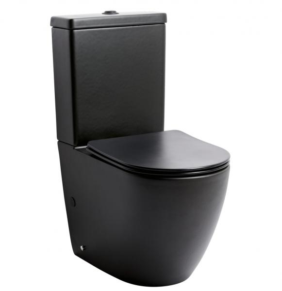 Lavabo Studio Back-To-Wall toilet m/soft close sæde Rimless - Mat sort