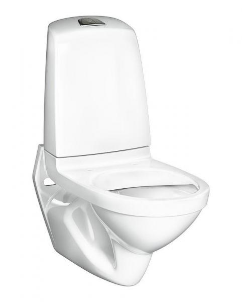 Gustavsberg væghængt toilet Nautic 1522 med cisterne, Hygienic Flush - åben skyllerand