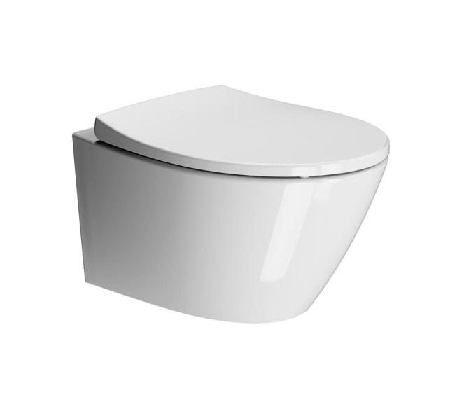 GSI Modo 52 kompakt væghængt toilet m/SwirlFlush og Extraglaze