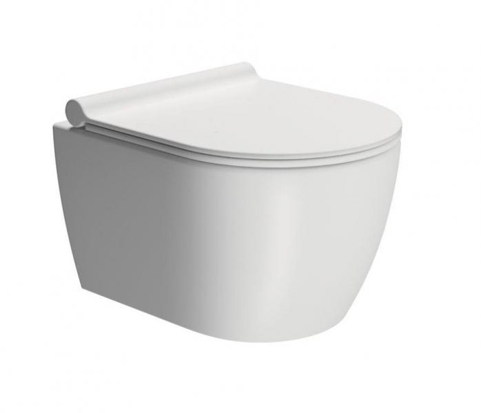 GSI Pura kompakt 46 væghængt toilet m/Extraglaze+ - Mat hvid