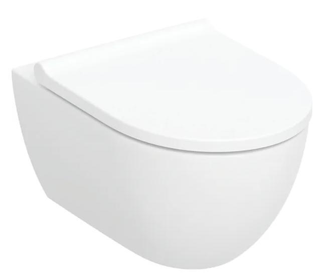Geberit Acanto væghængt toilet m/sæde, TurboFlush og KeraTect