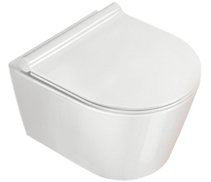 Catalano Zero 46 ultra-kompakt væghængt toilet m/Newflush, rimless og Cataglaze+