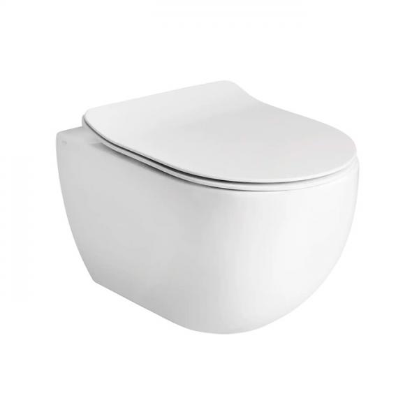 Lavabo Glomp rimless væghængt toilet inkl. sæde - Hvid Lavabo Glomp rimless væghængt toilet inkl. sæde - Hvid