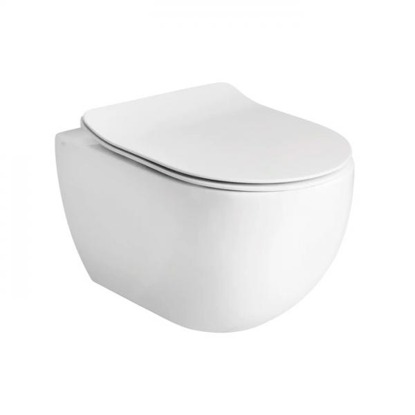 Lavabo Glomp rimless væghængt toilet inkl. sæde - Mat hvid Lavabo Glomp rimless væghængt toilet inkl. sæde - Mat hvid
