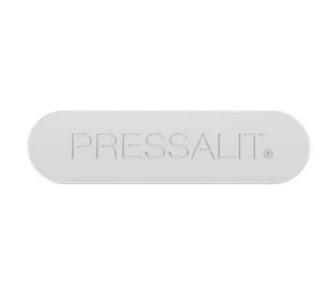 Pressalit Style designemblem med logo 2 stk - Hvid Pressalit Style designemblem med logo 2 stk - Hvid