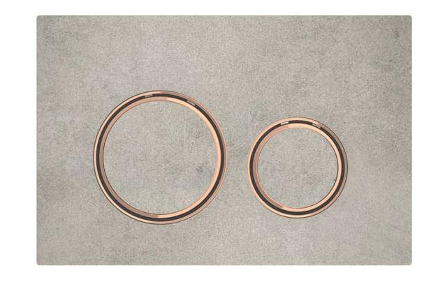 Geberit Sigma 50 Round betjeningsplade - Betonudseende/Rødguld