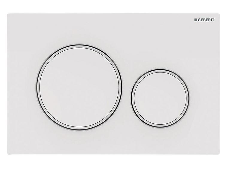 Geberit Sigma 20 Round betjeningsplade - Hvid/Mat hvid