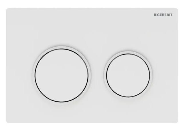 Geberit Omega 20 Round betjeningsplade - Hvid/mat hvid