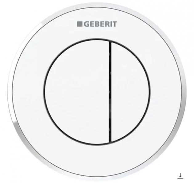 Geberit Omega10 Remote trykknap til mur - Hvid/krom