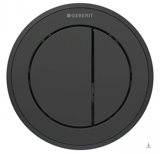Geberit Omega10 Remote trykknap til pladevæg - Sort/mat sort