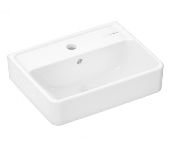 hansgrohe Xanuia Q 45 kompakt håndvask t/væg - 1 hanehul - SmartClean hansgrohe Xanuia Q 45 kompakt håndvask t/væg - 1 hanehul - SmartClean