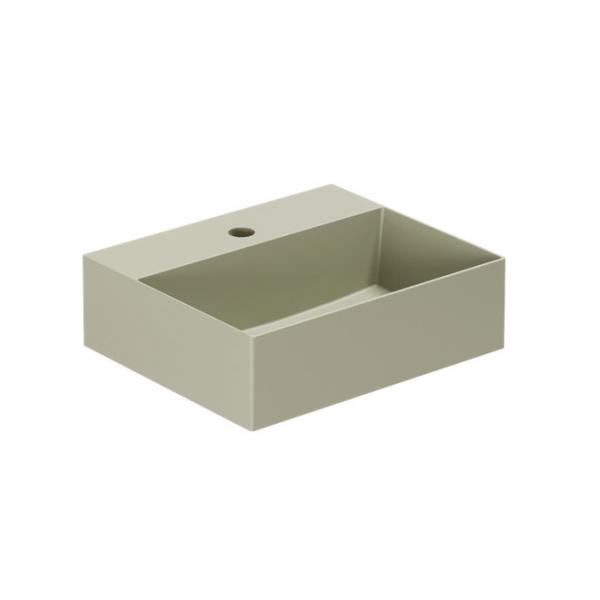 Lavabo Elegance SQ35 h&aring;ndvask t/v&aelig;g eller m&oslash;bel - 1 hanehul - Nature Green