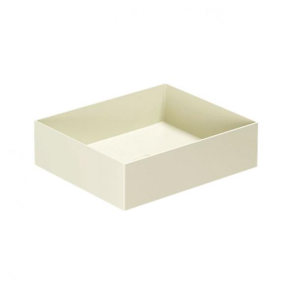 Lavabo Elegance SQ 45 fritst&aring;ende bowlevask - Uden overl&oslash;b - Perl&eacute;