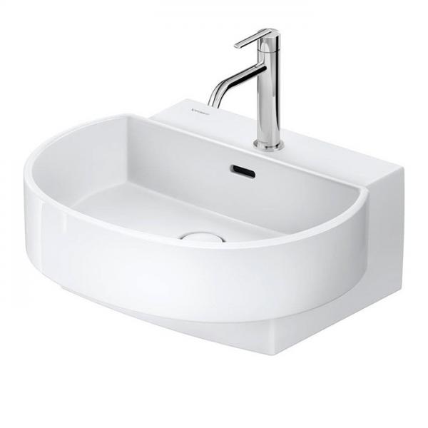Duravit Balcoon 55 h&aring;ndvask t/v&aelig;g - 1 hanehul - Hvid - DuraShield