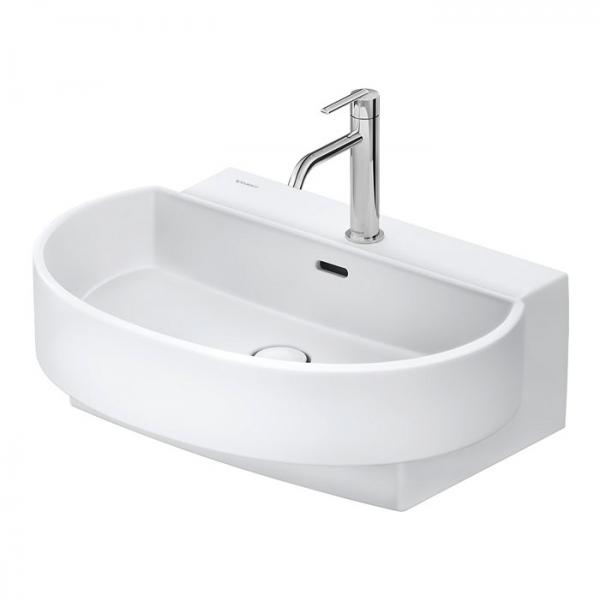 Duravit Balcoon 65 h&aring;ndvask t/v&aelig;g - 1 hanehul - DuraShield - Mat hvid