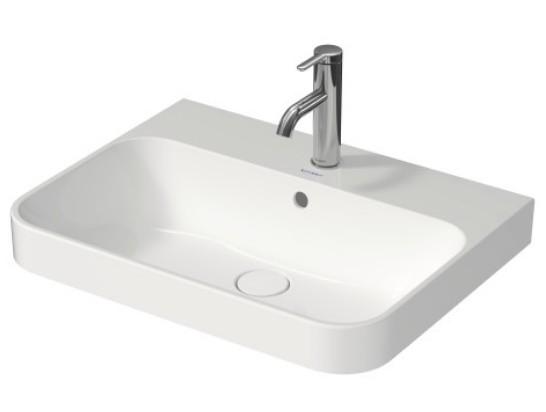 Duravit Happy D.2 Plus 60 bowlevask op til væg - 1 hanehul